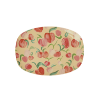 Peach Print Rectangular Melamine Plate By Rice DK